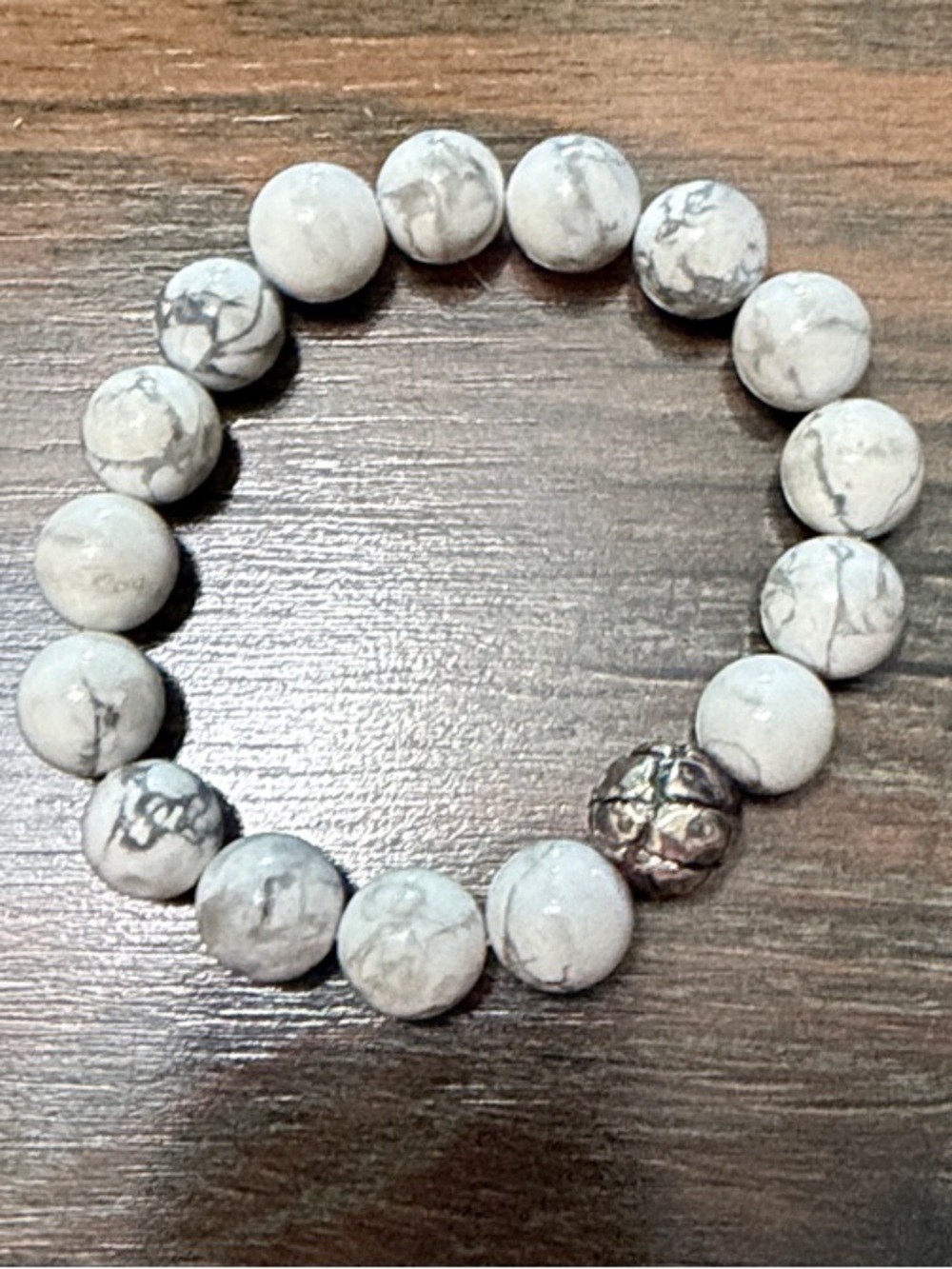Simon Sebbag Beaded Stretch Bracelet with Sterling Silver Bead
